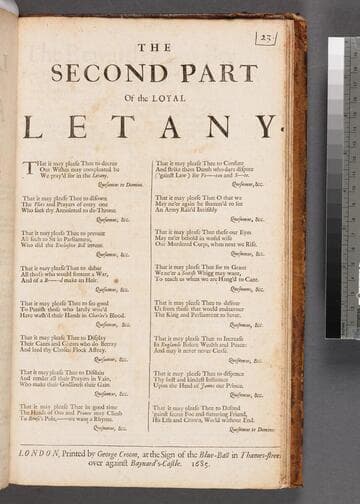 The second part of the loyal letany