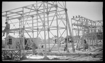 Tippecanoe Substation Switchrack frames under construction