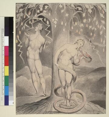 Illustration 9 to Milton's "Paradise Lost": The Temptation and Fall of Eve