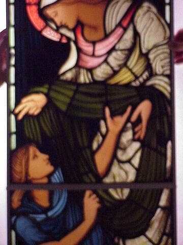 Mercy Panel from the David Healey Memorial Window from the Unitarian Chapel, Heywood, Lancashire