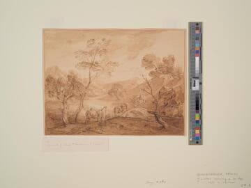 Travellers Crossing a Bridge