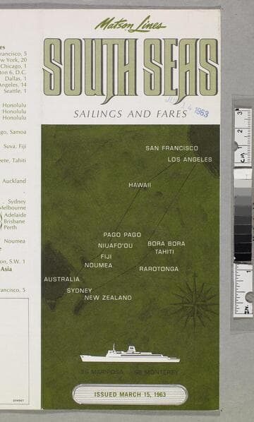 South Seas sailings and fares
