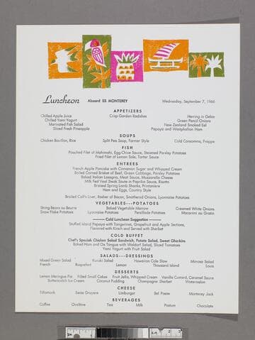 Luncheon aboard SS Monterey