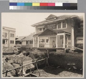 Construction view of Grace Nicholson’s Treasure House of Oriental Art