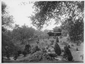 Japanese garden and tea house