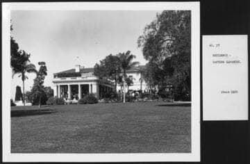 Huntington residence from the east, circa 1920