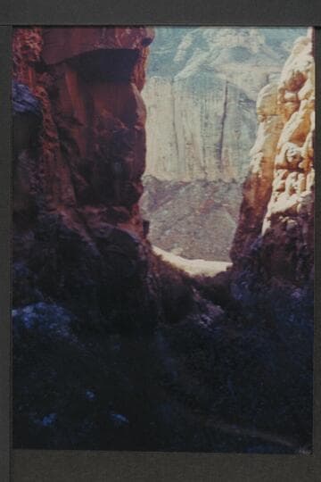 Ravine through Coconino in north end of Moqui Trail Canyon; Supai