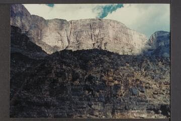 Overhangs in lower Separation Canyon