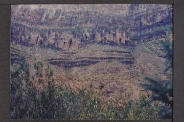 Holes in Muav side of Separation Canyon in the lower section. Spring in creek bed