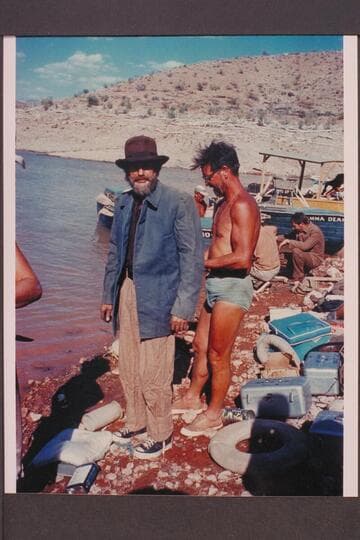 Jim Jordan being costumed as Frank Goodman by Frank LaRue.  Gods Pocket