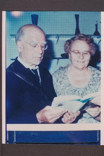 Dock Marston and Pearl Baker; Green River, Utah. Signing party for Loper book