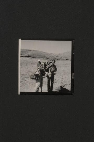 Ballard drinks at water hole, north Anasazi Creek