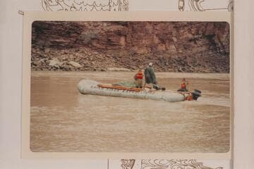 Lead boloney of the Hatch outfit from left bank near Comanche Creek. Note the life hazards