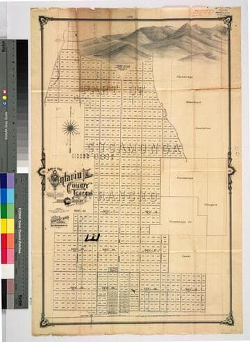 Map of the Ontario Colony lands : showing the location boundary, plan of subdivision & numbering of the blocks