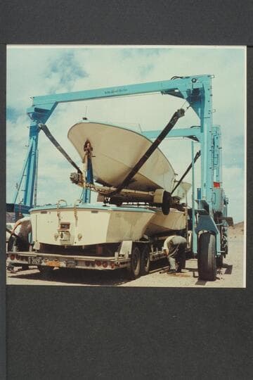 Mack Miller unloading Turbocraft; Boulder City