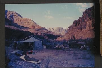 Camp at 217 Mile Rapid.  Wilding crew