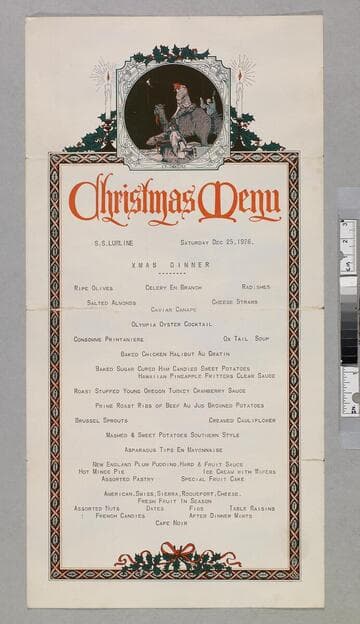 Christmas menu