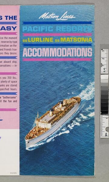 Pacific resorts SS Lurline SS Matsonia accommodations