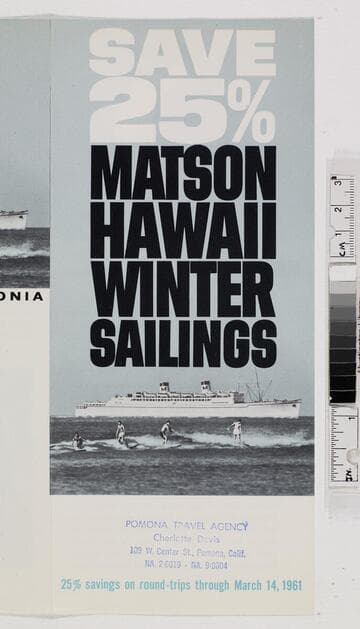 Save 25% Matson Hawaii winter sailings