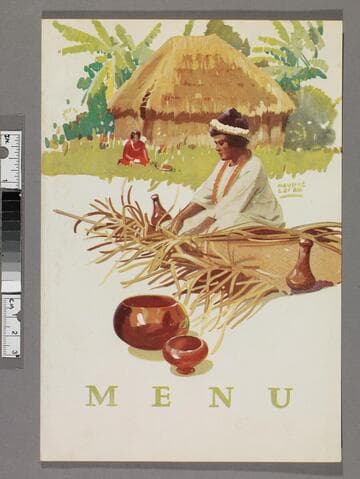 S. S. Maui dinner menu