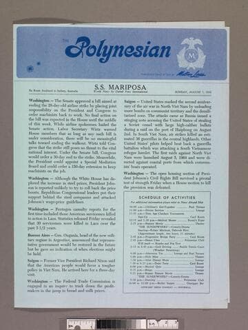 The Polynesian : published daily at sea by Matson Lines