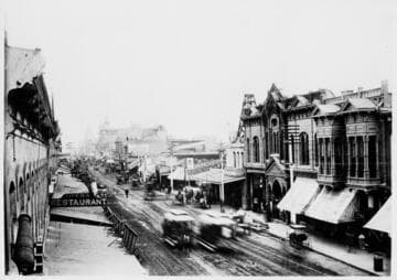 Los Angeles, Main St. North  from Second. Childs Grand Opera House on right. 1889