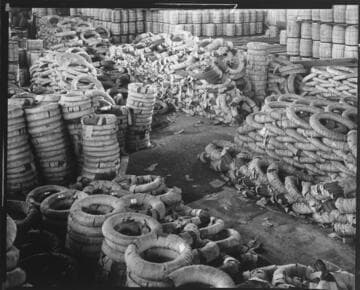 Factory storage area, Bethlehem Steel Company. 1936