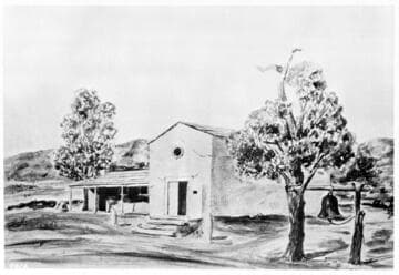 Little Church of Aqua Mansa or "Gentle Water" erected in 1850
