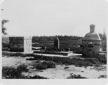 Chinese altar at cemetery