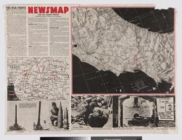 Newsmap for the armed forces. Monday, May 22, 1944 : week of May 11 to May 18 : 245th week of the war : 127th week of U.S. participation