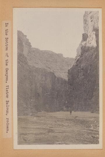 In the bottom of the canyon.  Victor Baloun, rodman