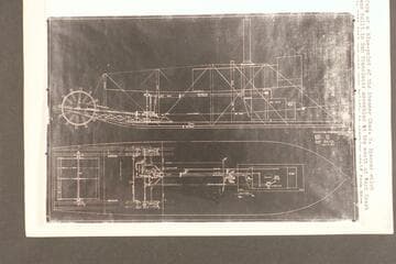 Copy of a blue-print of the Steamer Charles H. Spencer, which was built in San Francisco, assembled at the mouth of Warm Creek in 1911-12 and used very briefly in carrying coal from Warm Creek to the mining operations at Lees Ferry