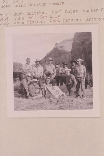 Entire group in camp at head of middle fork of 73