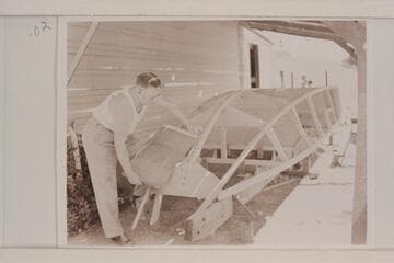 The "Esmeralda II" under construction at Paso Robles