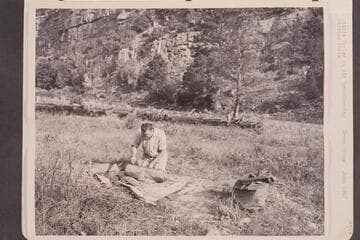 Willie Taylor at his housekeeping.  Green River