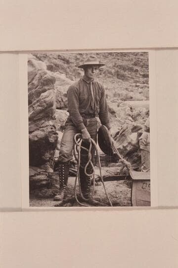 Ellsworth Kolb near Bass Cable. Ellsworth Kolb made the traverse from Green River, Wyoming, to the Gulf of California in 1911 and 1912