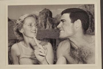 Shirley and Garth Marston.  Lake Mead.  End of 1948 Canyon traverse