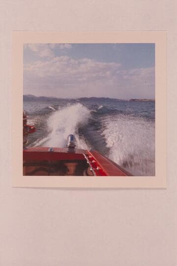 Wake of jet fire boat. Off Boulder City