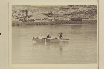 Dock and Margaret Marston in the "Joan." Run from Moab to Lees Ferry