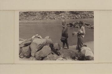 Dock and Margaret Marston.  At camp during 1947 traverse of Grand Canyon