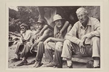 Marie Desloge; Lug Larsen; AK Reynolds; Joe Desloge. Foot of Triplett Rapid, Canyon of Lodore, Green River