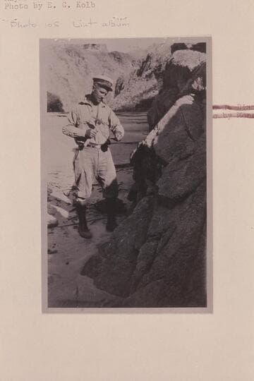 "The Rock Hound."  Raymond C. Moore at Diamond Creek