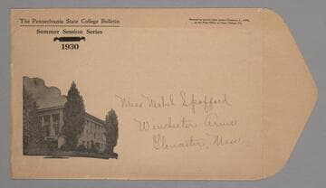 Envelope from Pennsylvania State College