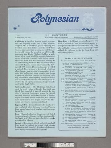Polynesian newsletter and insert