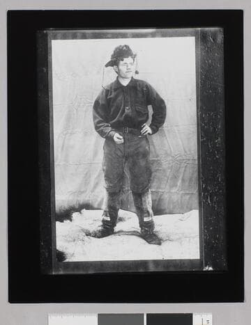 Jack London in fur boots and hat