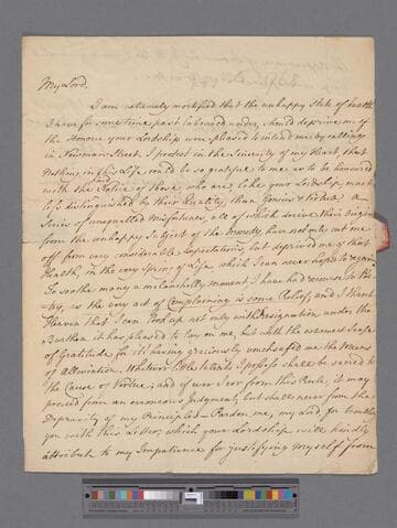 Shaw, Cuthbert. Letter to George Lyttelton, 1st Baron Lyttelton of Frankley