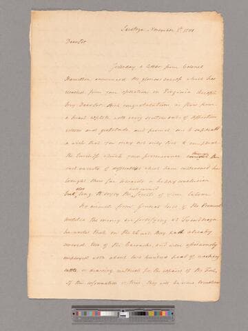 Letter from Philip John Schuyler to George Washington