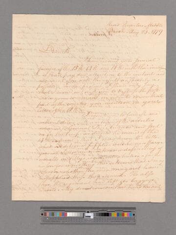 Letter from George Washington, headquarters Middlebrook, to Major General Alexander McDougall