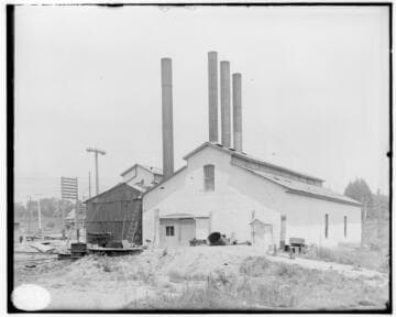The exterior of the Pasadena Steam Plant