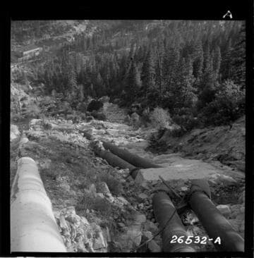 Big Creek #1 - Views after Penstock Break P1L2 (4/6/46)